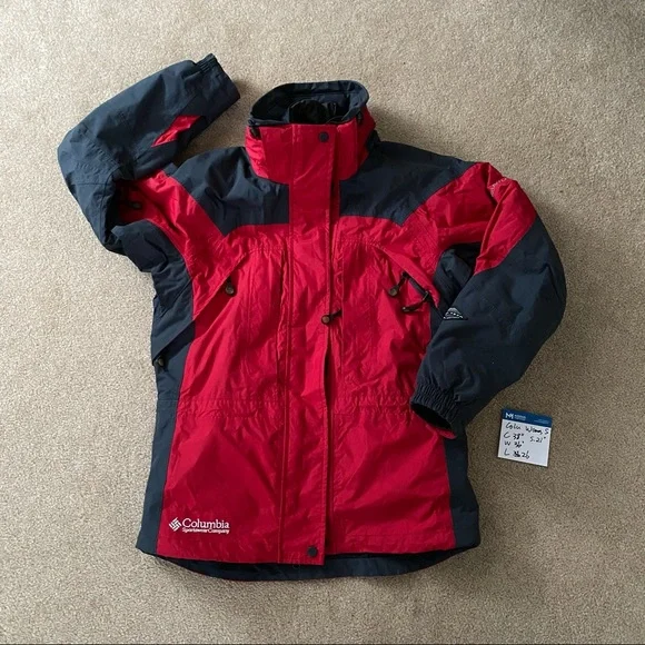 Columbia 3 in 1 jacket coat women's S red grey - Picture 2 of 16